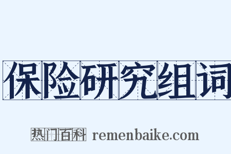 保险研究组词是什么意思的图片